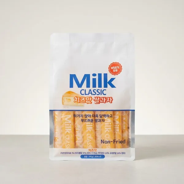 Milk_Classic_Non_Fried_Rice_Crackers_Cheese_Flavor_240G_And_Light_Crispy_Puffed_Snack_And_Low_Oil_Healthy_Snack_And_Crunchy_Rice_Chips_For_Tea_Time,_Kids_And_Adults_Pack_Of_1