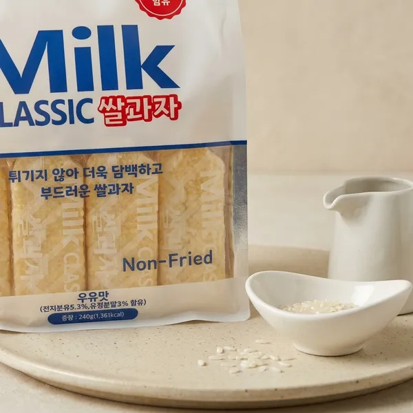 Milk_Classic_Non_Fried_Rice_Crackers_Milk_Flavor_240G_And_Light_Crispy_Puffed_Snack_And_Low_Oil_Healthy_Rice_Snack_And_Pack_Of_1