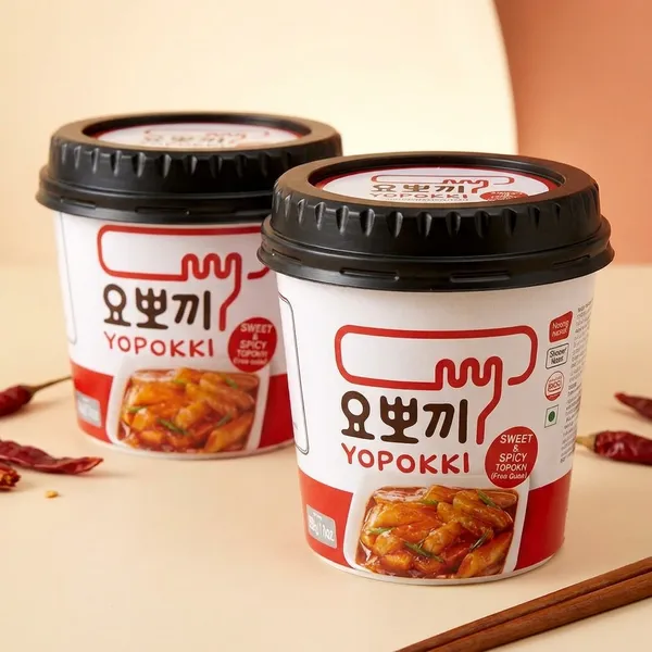 Yopokki_Sweet_And_Spicy_Rice_Cake_Bowl_Vegetarian_Korea'S_No.1_Ready_Just_10_Minute_And_And_210_Gm_Each_Pack_Of_2