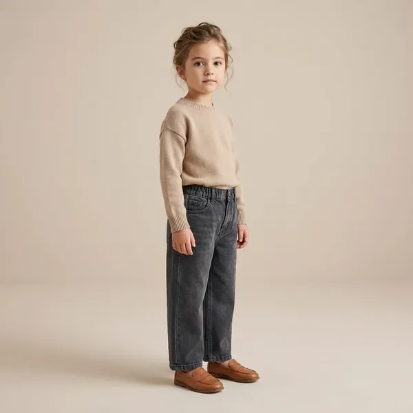 Grey_Premium_Elasticated_Denim_Jeans_For_Girls