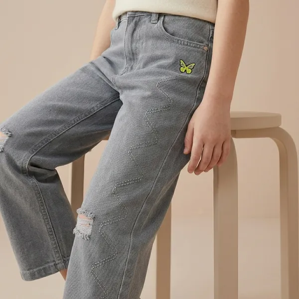 Light_Grey_And_Light_Blue_Premium_Elasticated_Denim_Jeans_For_Girls_|_Pack_Of_2