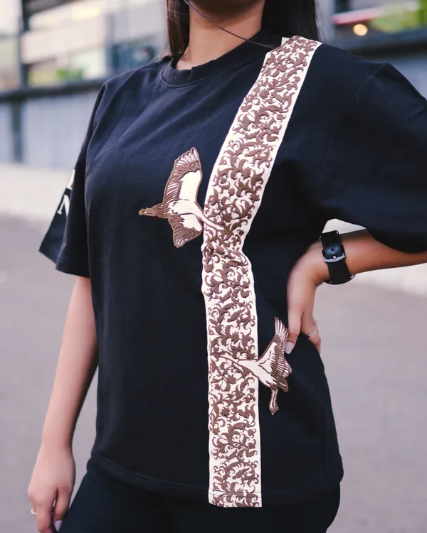 Black_French_Terry_Cotton_Oversized_Graphic_T-Shirt_For_Men_And_Women