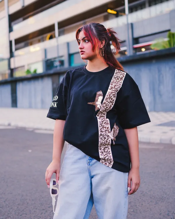 Black_French_Terry_Cotton_Oversized_Graphic_T-Shirt_For_Men_And_Women