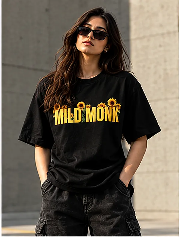 Black_French_Terry_Cotton_Sunflower_Graphic_Unisex_Tshirt