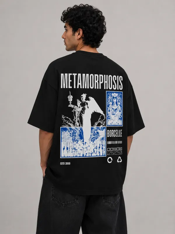 Black_French_Terry_Cotton_Oversized_Metamorphosis_Graphic_T-Shirt_For_Men_And_Women