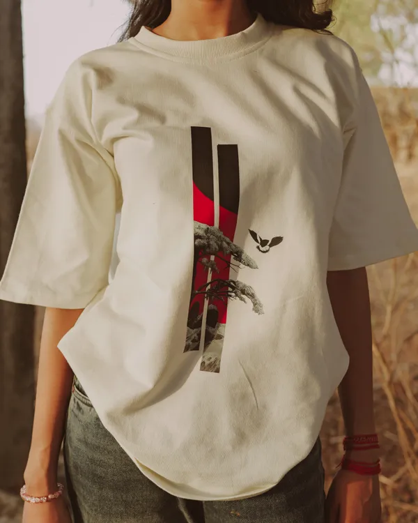 Off_White_French_Terry_Cotton_Oversized_Bird_Graphic_T-Shirt_For_Men_And_Women