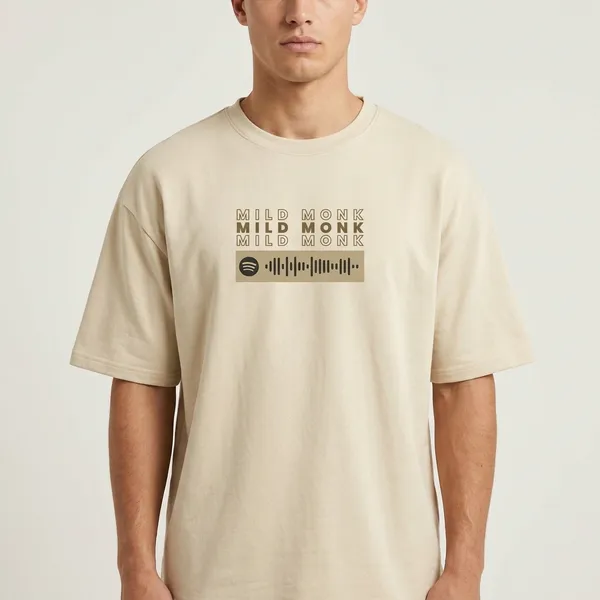 Cream_French_Terry_Cotton_Oversized_Spotify_Code_Graphic_T-Shirt_For_Men_And_Women