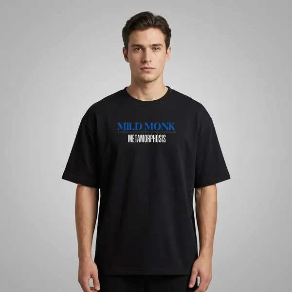 Black_French_Terry_Cotton_Oversized_Metamorphosis_Graphic_T-Shirt_For_Men_And_Women