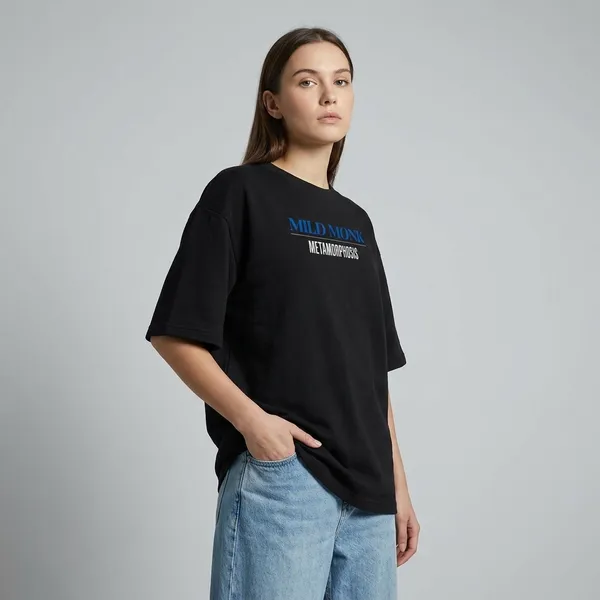 Black_French_Terry_Cotton_Oversized_Metamorphosis_Graphic_T-Shirt_For_Men_And_Women