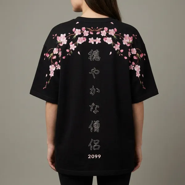 Black_French_Terry_Cotton_Oversized_Graphic_Print_T-Shirt_For_Men_And_Women