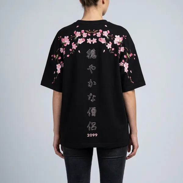 Black_French_Terry_Cotton_Oversized_Graphic_Print_T-Shirt_For_Men_And_Women