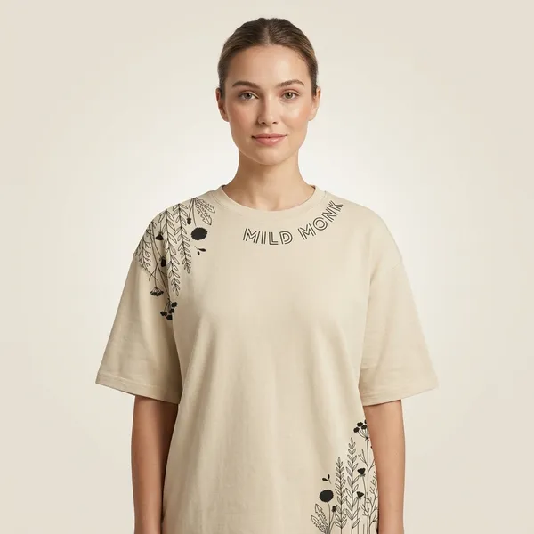 Off_White_French_Terry_Cotton_Oversized_Botanical_Print_T-Shirt_For_Men_And_Women