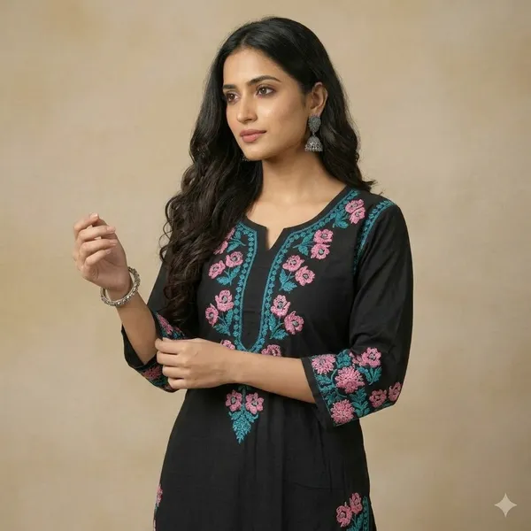 Aliza_Chikan_Black_Rayon_Cord_Set_For_Women