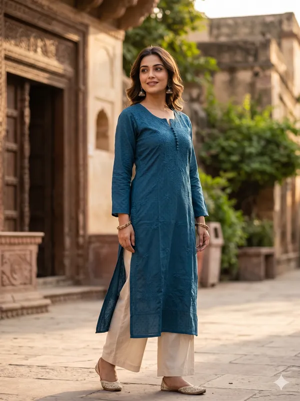 Dobby_Chikan_Kurti_Peacock