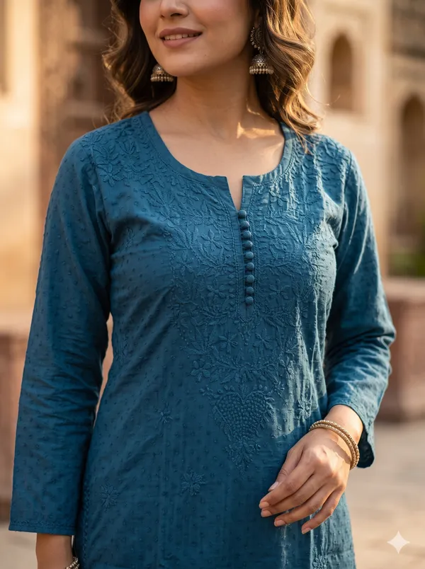 Dobby_Chikan_Kurti_Peacock