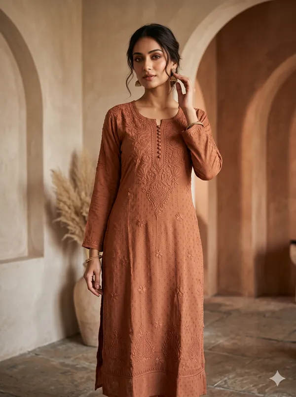 Dobby_Chikankari_kurti_Cotton_for_Women