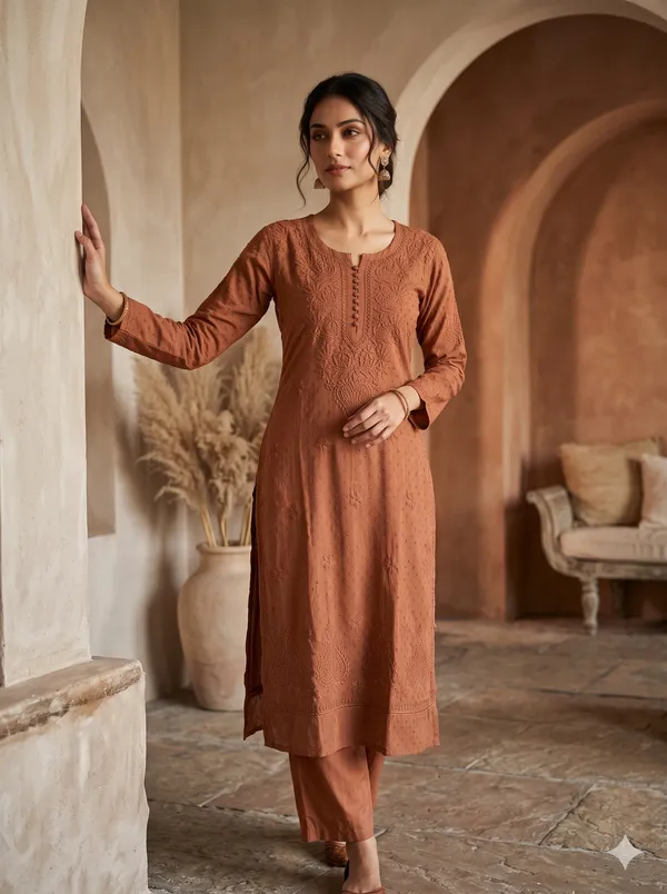 Dobby_Chikankari_kurti_Cotton_for_Women