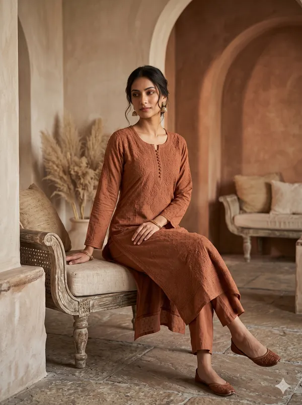 Dobby_Chikankari_kurti_Cotton_for_Women