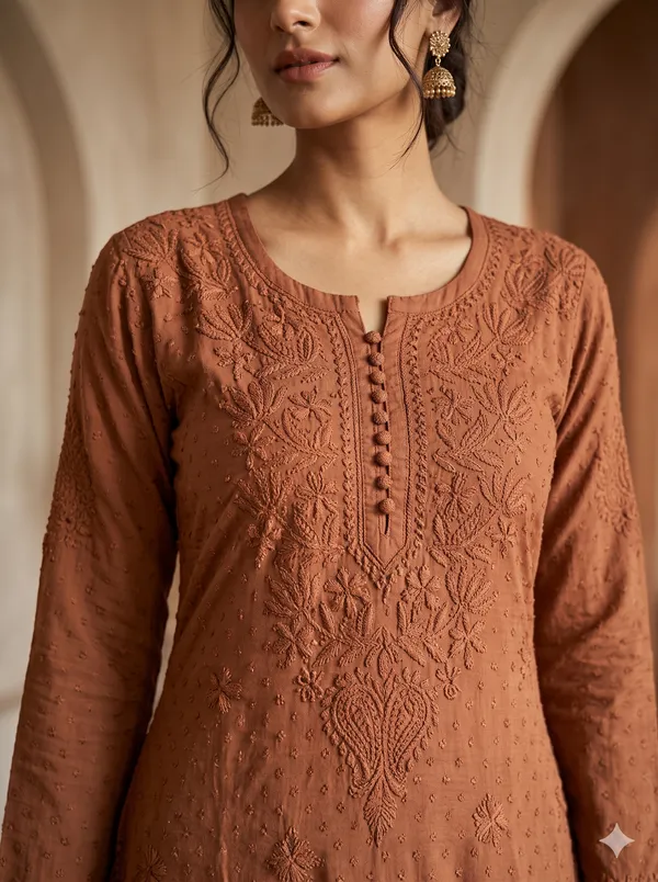 Dobby_Chikankari_kurti_Cotton_for_Women