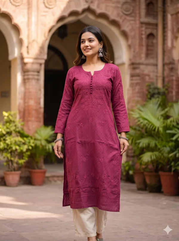 Dobby_chikan_Kurti_beautiful_for_Women