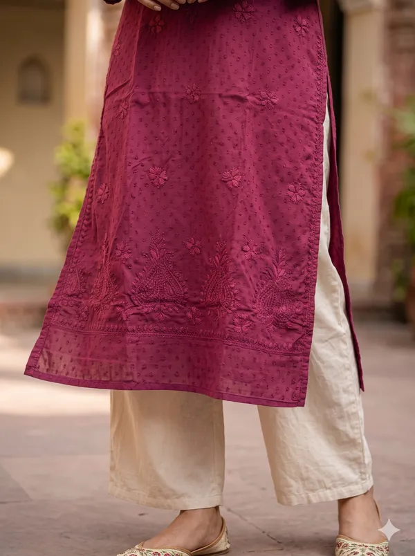Dobby_chikan_Kurti_beautiful_for_Women