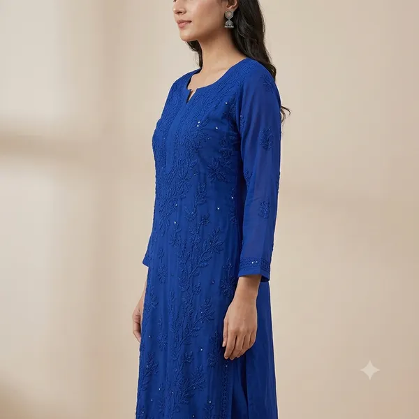 Rayon_Mukesh_Navy_Blue_Plazo_Set_For_Women