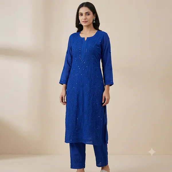 Rayon_Mukesh_Navy_Blue_Plazo_Set_For_Women