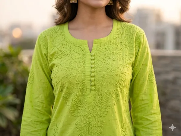 Pista_Green_Dobby_Cotton_Chikankari_Pant_Set_For_Women