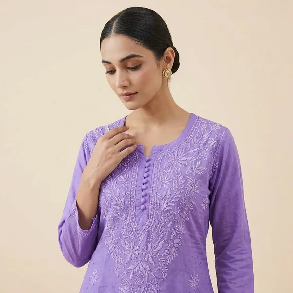 Lavender_Dobby_Cotton_Pant_Set_For_Women