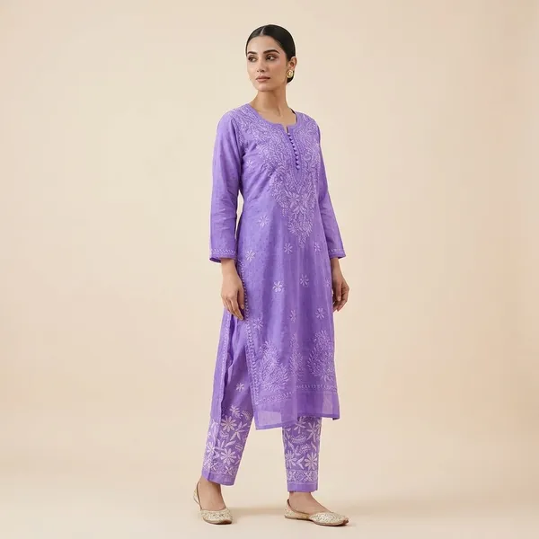 Lavender_Dobby_Cotton_Pant_Set_For_Women