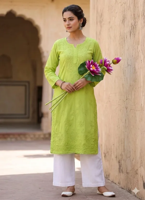 Mulmul_Chikan_Zainab_Lace_kurti