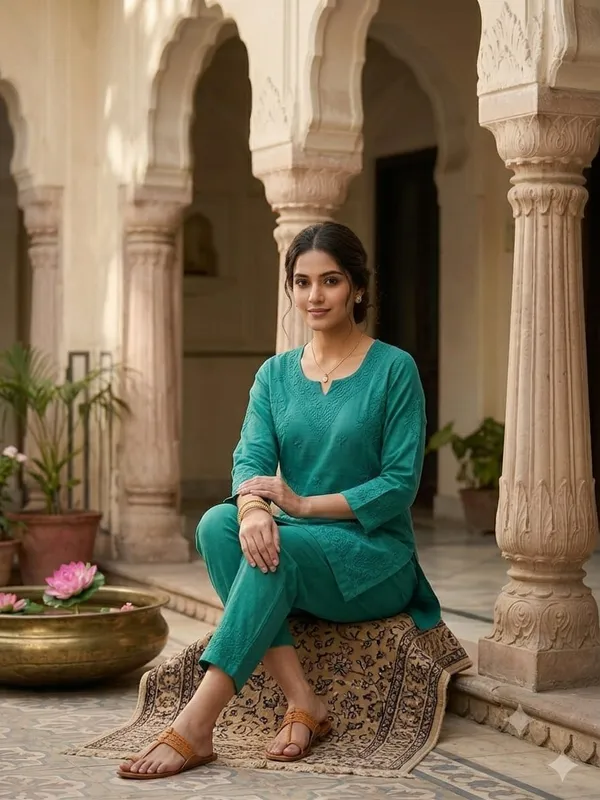 Naza_Rayon_Cord_Set_Chikankari_pant_set