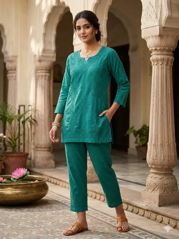 Naza_Rayon_Cord_Set_Chikankari_pant_set
