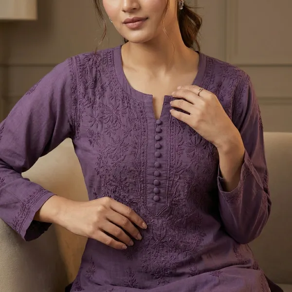 Cotton_Chikan_Kurti_With_Afghani_Pant_For_Women
