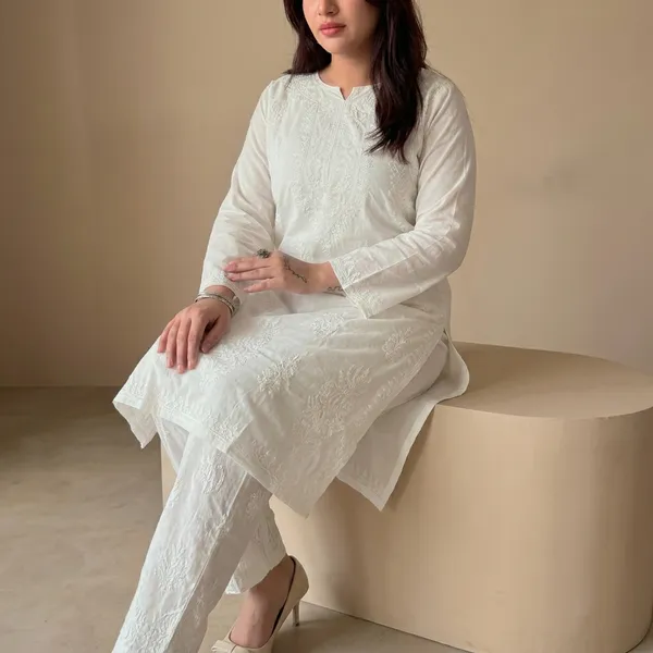 Chanderi_Chikankari_White_Pant_Set_Exclusive_Chikankari_Pant_Set_For_Women