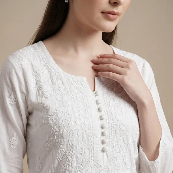 White_Chikankari_Dobby_Cotton_Set_For_Women