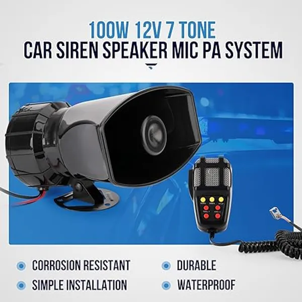 7_Tone_Siren_Horn_Hooter_With_Mic_Black_Loud_Multi_Sound_Alarm_System_Universal_Fit_For_Cars_Trucks_Vans_Bikes