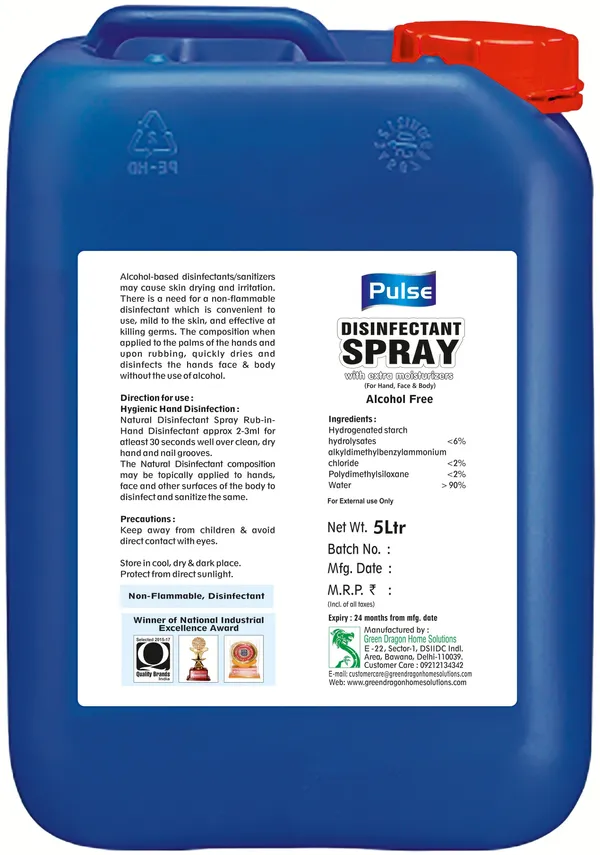 PULSE_Disinfectant_Spray_for_Hand,_Face_and_Body_5_Ltr_(1_order_maximum_10_Litre_allowed_only)_(Pack_of_2)_(5_L)