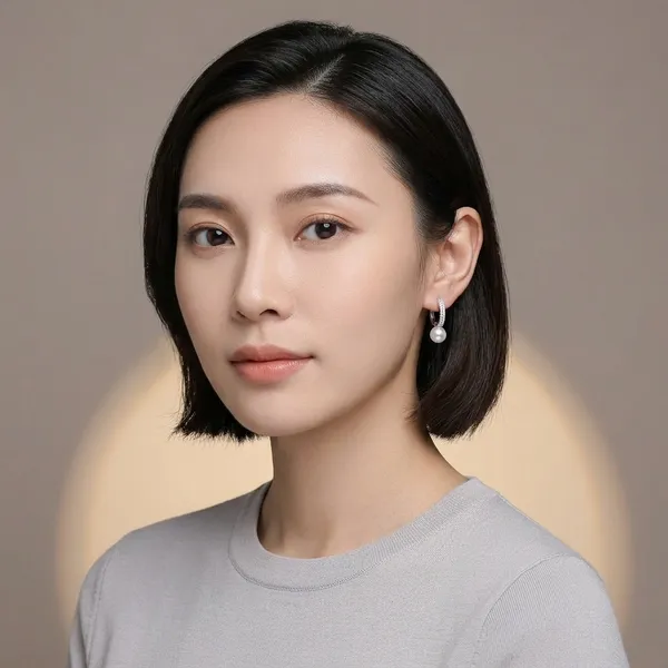 Pearl_&_Diamond_Accent_Hoop_Earring