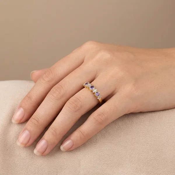 Gold_Plated_Sterling_Silver_Ring_With_Tanzanite_And_White_Cz