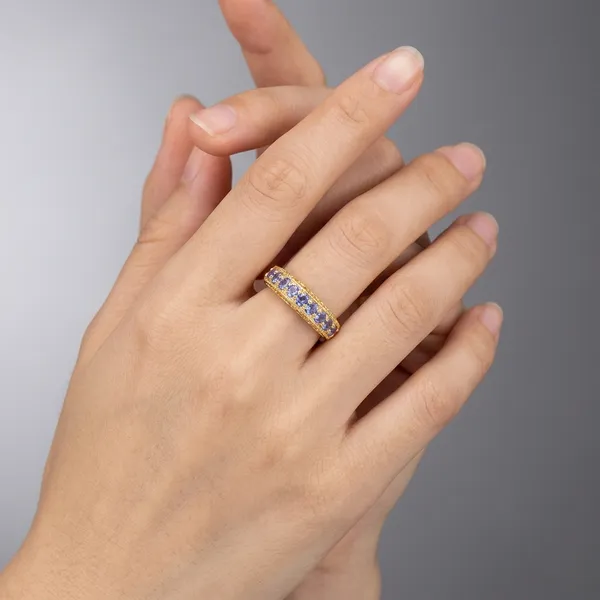 Gold_Plated_Sterling_Silver_Ring_With_Tanzanite_Stone