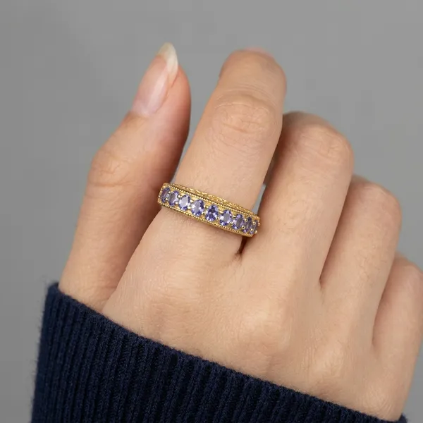 Gold_Plated_Sterling_Silver_Ring_With_Tanzanite_Stone