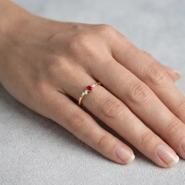 Gold_Plated_Sterling_Silver_Ring_With_Ruby_And_White_Cz