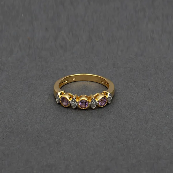 Gold_Plated_Sterling_Silver_Ring_With_Tanzanite_And_White_Cz