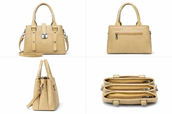 Cream_Stylish_Pu_Leather_Handbag_For_Women_And_Girls