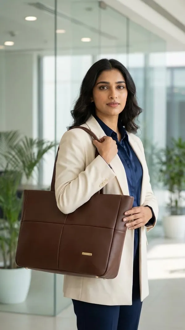 Brown_Pu_Leather_Tote_Bag_With_Zipper_For_Women_And_Girls