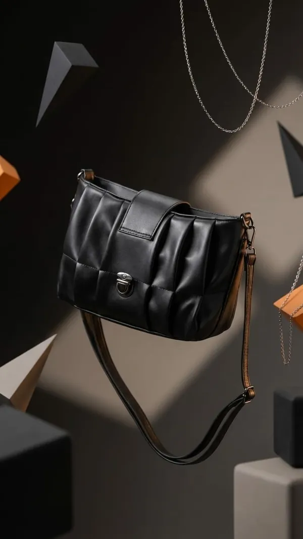 Black_Stylish_Pu_Leather_Handbag_For_Women_And_Girls