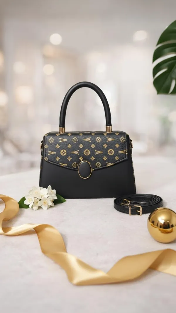 Black_Stylish_Pu_Leather_Handbag_For_Women_And_Girls