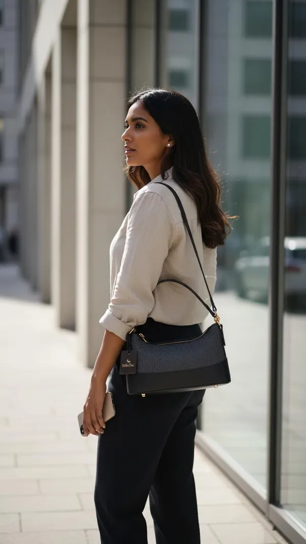 Light_Grey_And_Black_Stylish_Pu_Leather_Handbag_For_Women_And_Girls