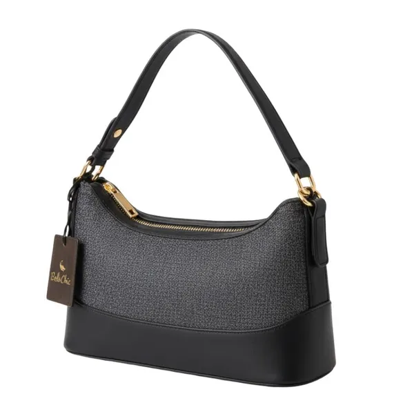 Light_Grey_And_Black_Stylish_Pu_Leather_Handbag_For_Women_And_Girls